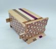 Photo7: 27 steps Natural wood/Ichimatsu 4 sun Japanese puzzle box Himitsu-bako (7)