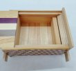 Photo4: 27 steps Natural wood/Ichimatsu 4 sun Japanese puzzle box Himitsu-bako (4)