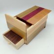 Photo1: Drawer 10 steps Natural wood 5 sun Japanese puzzle box Himitsu-bako (1)