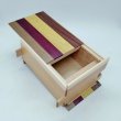 Photo3: 27 steps Natural wood 5 sun Japanese puzzle box Himitsu-bako  (3)