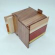 Photo4: 18 steps Natural wood 3 sun Cube Japanese puzzle box Himitsu-bako (4)