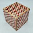 Photo1: 14 steps Ichimatsu 3 sun Cube Japanese puzzle box Himitsu-bako (1)