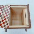 Photo5: 18 steps Ichimatsu/Walnut wood 3 sun Cube Japanese puzzle box Himitsu-bako (5)