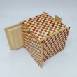 Photo3: 18 steps Ichimatsu 3 sun Cube Japanese puzzle box Himitsu-bako (3)