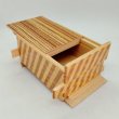 Photo3: 27 steps Zebra wood/Ichimatsu 4 sun Japanese puzzle box Himitsu-bako (3)