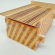 Photo5: 27 steps Zebra wood/Ichimatsu 4 sun Japanese puzzle box Himitsu-bako (5)