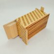 Photo7: 27 steps Zebra wood/Ichimatsu 4 sun Japanese puzzle box Himitsu-bako (7)