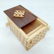 Photo4: 12 steps one-point ichimatsu and ichimatsu 3 sun Japanese puzzle box Himitsu-bako (4)