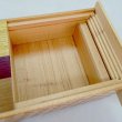 Photo5: 27 steps Natural wood/Ichimatsu 4 sun Japanese puzzle box Himitsu-bako (5)